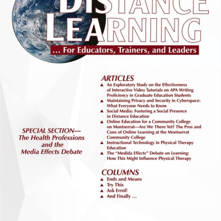 Distance Learning - Volume 16 Issue 3 2019