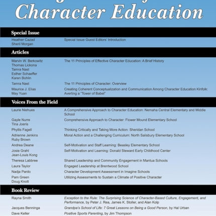 Journal of Character Education Volume 16 Number 2