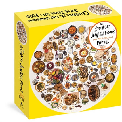 The 100 Most Jewish Foods 500Piece Circular Puzzle