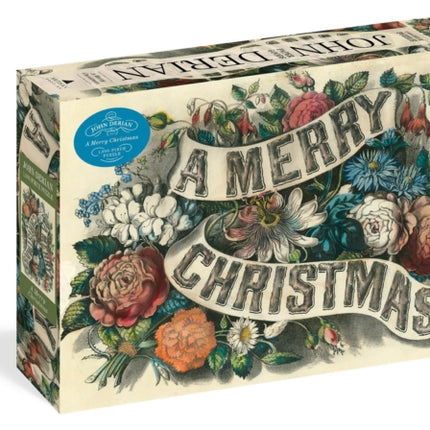 John Derian Paper Goods Merry Christmas 1000Piece Puzzle