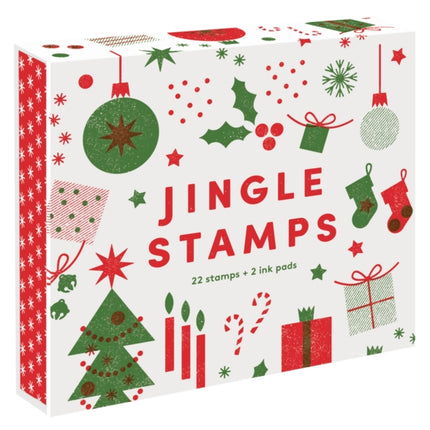 Jingle Stamps: 22 stamps + 2 ink pads