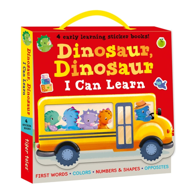 Dinosaur, Dinosaur I Can Learn 4-Book Boxed Set with Stickers: First Words, Colors, Numbers and Shapes, Opposites