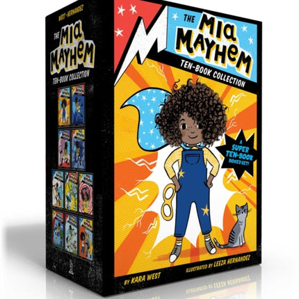 The Mia Mayhem Ten-Book Collection (Boxed Set): Mia Mayhem Is a Superhero!; Learns to Fly!; vs. the Super Bully; Breaks Down Walls; Stops Time!; vs. the Mighty Robot; Gets X-Ray Specs; Steals the Show!; and the Super Family Field Day; and t
