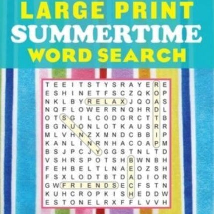 Large Print Summertime Word Search