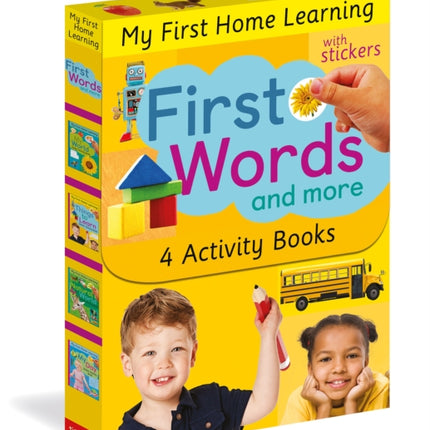 First Words and More: 4 Activity Book Boxed Set with Stickers: My Day; My World; Natural World; Things to Learn