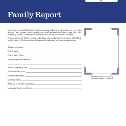 Assessment, Evaluation, and Programming System for Infants and Children (AEPS®-3): Family Report