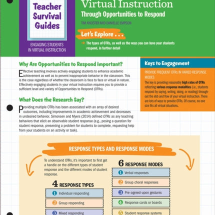 Engaging Students in Virtual Instruction through