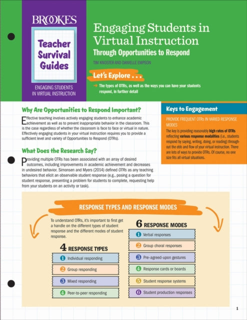 Engaging Students in Virtual Instruction through