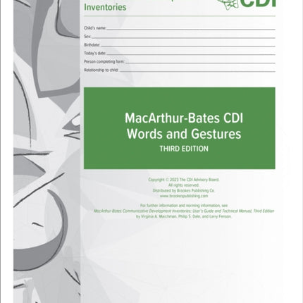 MacArthur-Bates Communicative Development