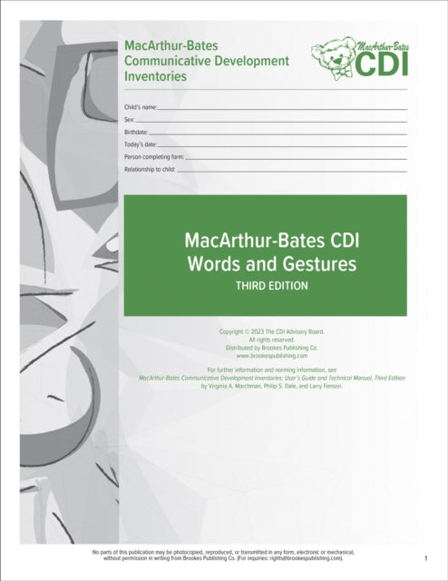 MacArthur-Bates Communicative Development