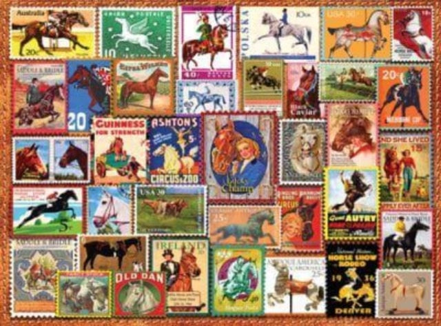 Vintage Equestrian Stamp Posters 1000Piece Puzzle