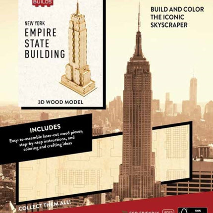 IncrediBuilds: New York: Empire State Building 3D Wood Model