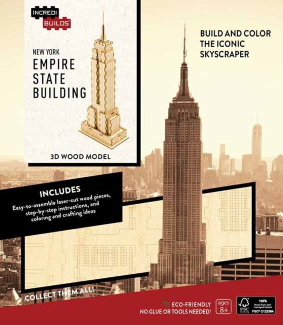 IncrediBuilds: New York: Empire State Building 3D Wood Model