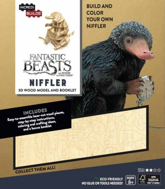 IncrediBuilds: Fantastic Beasts and Where to Find Them: Niffler 3D Wood Model and Booklet