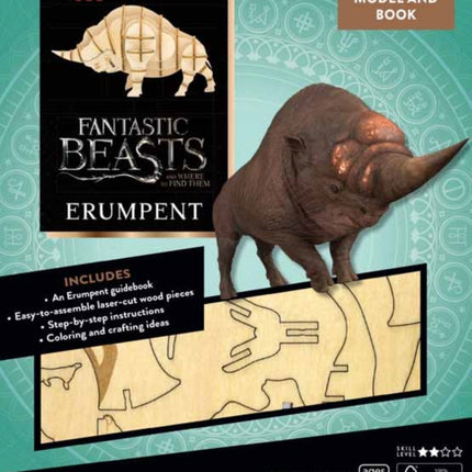 IncrediBuilds: Fantastic Beasts and Where to Find Them: Erumpent Book and 3D Wood Model