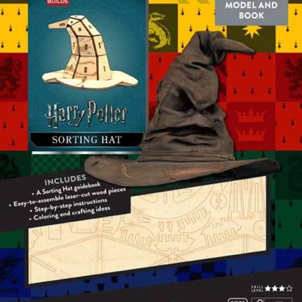 IncrediBuilds: Harry Potter: Sorting Hat 3D Wood Model and Book