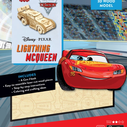 IncrediBuilds: Disney Pixar Cars 3: Lightning McQueen 3D Wood Model and Book