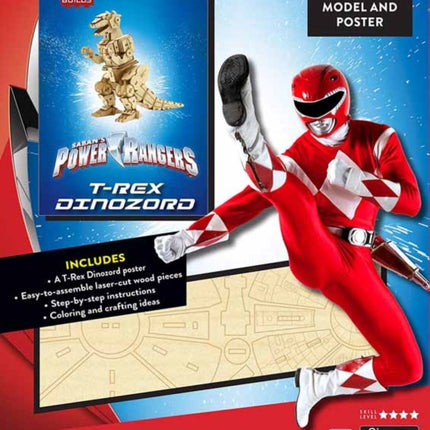 IncrediBuilds: Power Rangers: T-Rex Dinozord 3D Wood Model and Poster