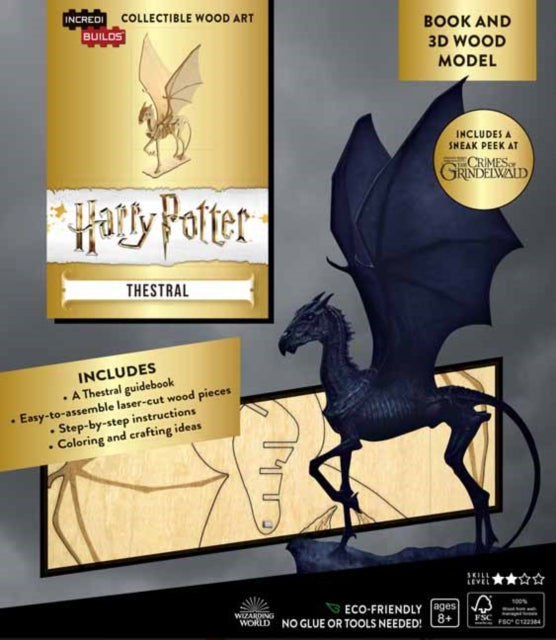 IncrediBuilds: Harry Potter: Thestral Book and 3D Wood Model