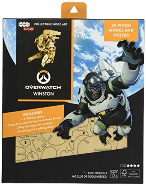 IncrediBuilds: Overwatch: Winston 3D Wood Model and Poster