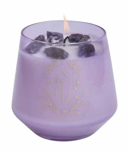 Amethyst Crystal Healing Scented Glass Candle