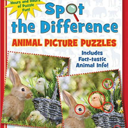 Spot the Difference Animal Picture Puzzles: 200 Adorable Pictures - Hours and Hours of Puzzle Fun