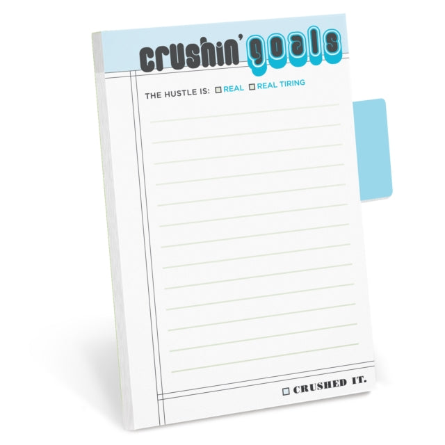 Knock Knock Crushin’ Goals Sticky Note with Tabs Pad