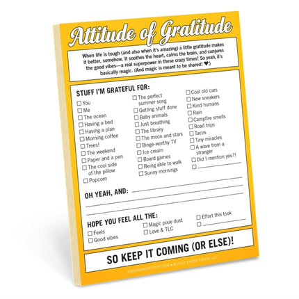 Knock Knock Attitude of Gratitude Nifty Note Pad