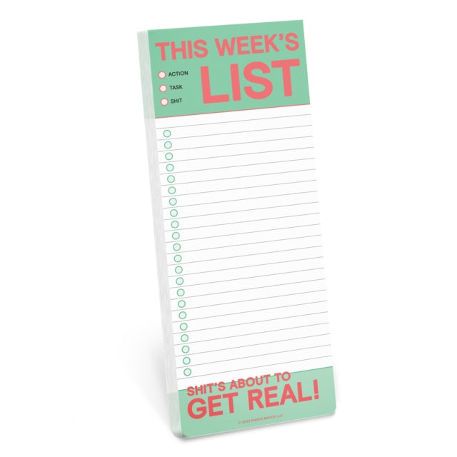 Knock Knock This Week’s List Make-a-List Pad