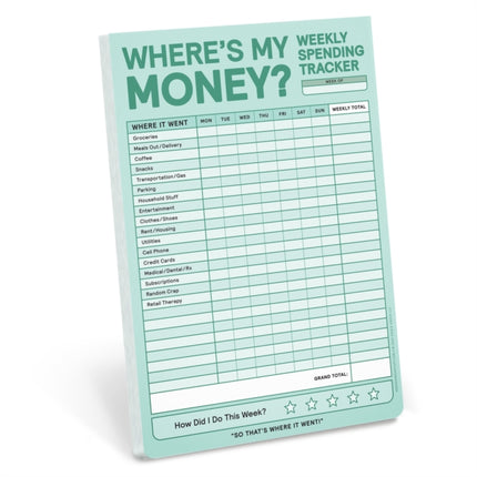 Knock Knock Where's My Money Weekly Budget Tracker Pad (Pastel Version)