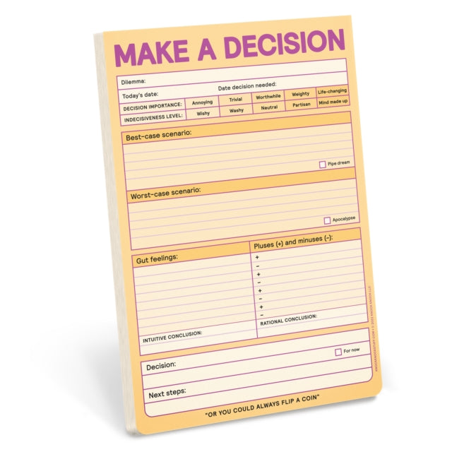 Knock Knock Make a Decision Pad (Pastel Version)