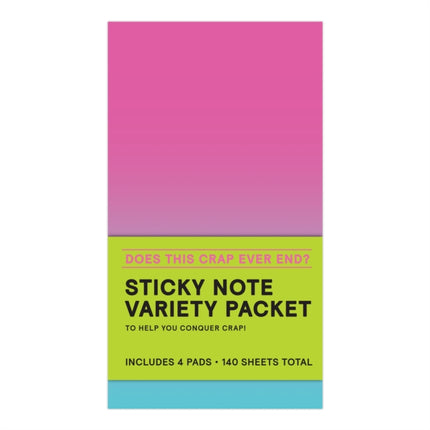 Knock Knock Does This Crap Ever End? Sticky Notes Variety Pack Set