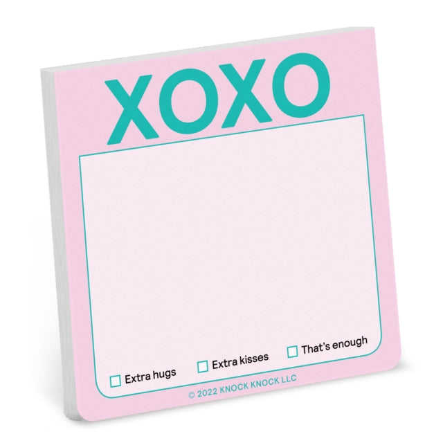 Knock Knock XOXO Sticky Note (Pastel Version)