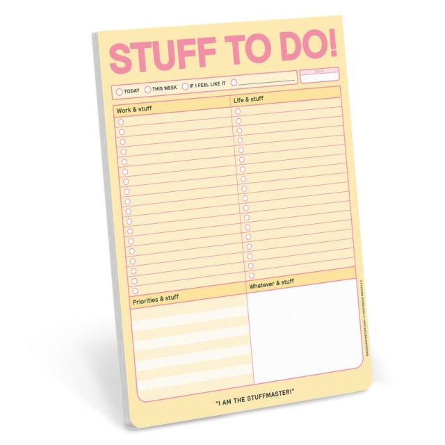 Knock Knock Stuff To Do Big  Sticky Notepads