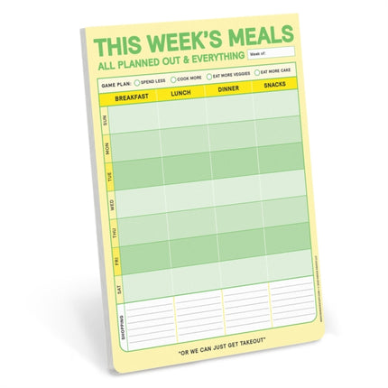 Knock Knock This Weeks Meals Big  Sticky Notepads