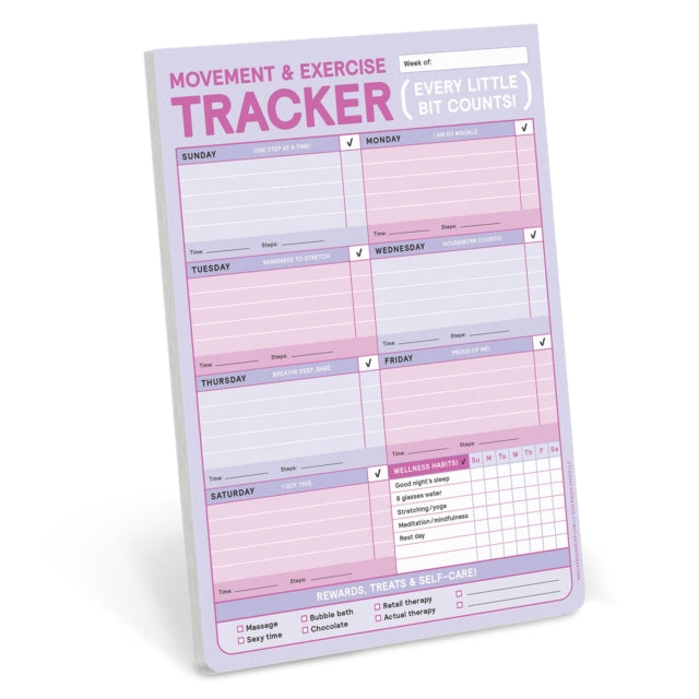 Knock Knock Movement  Exercise Tracker Big  Sticky Notepads