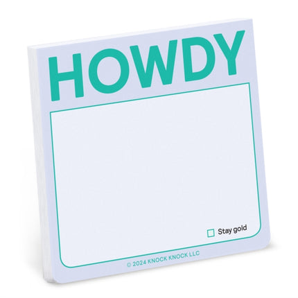 Knock Knock Howdy Sticky Note Pastel Version