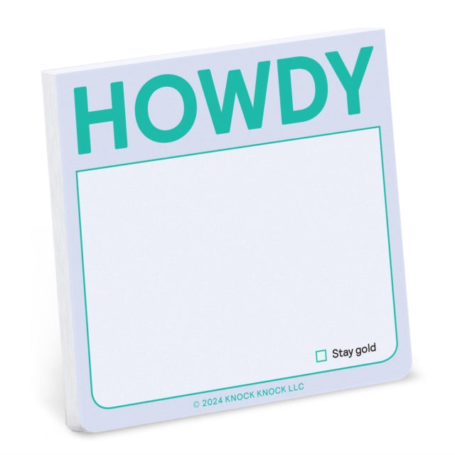 Knock Knock Howdy Sticky Note Pastel Version