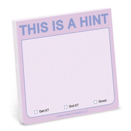 Knock Knock This Is a Hint Sticky Note Pastel