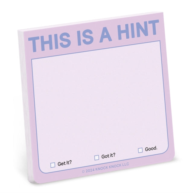 Knock Knock This Is a Hint Sticky Note Pastel