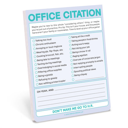 Knock Knock Office Citation Nifty Note Pastel