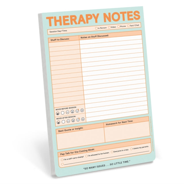 Knock Knock Therapy Notes Pad Pastel Version