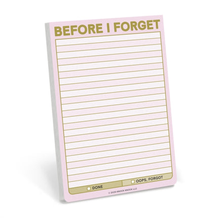 Knock Knock Before I Forget Great Big Stickies