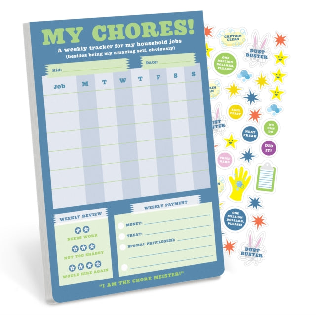 Knock Knock Kids Chore Chart CanDo Pads