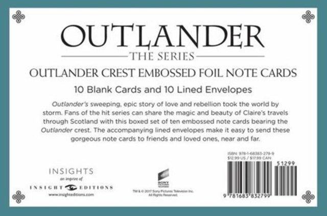 Outlander Crest: Foil Note Cards: Set of 10