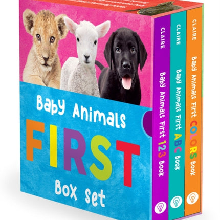 Baby Animals First Box Set 123 ABC Colors