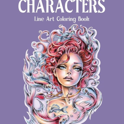 Fantasy and Fairytale CHARACTERS Line Art Coloring Book