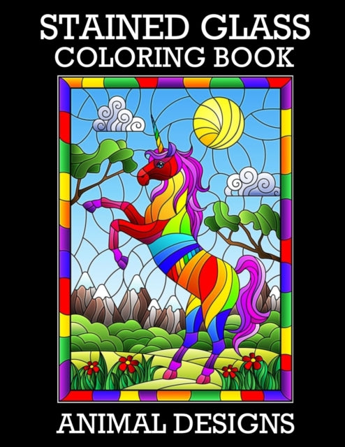 Stained Glass Coloring Book: Animal Designs