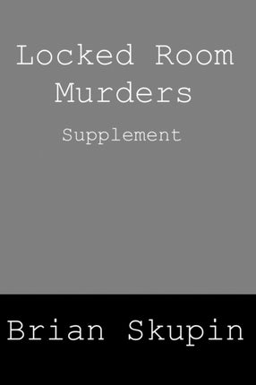 Locked Room Murders Supplement