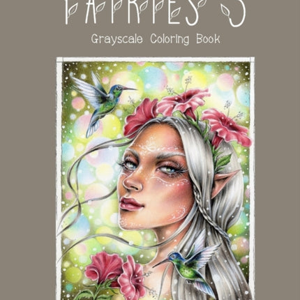 Fairies 3 Grayscale Coloring Book